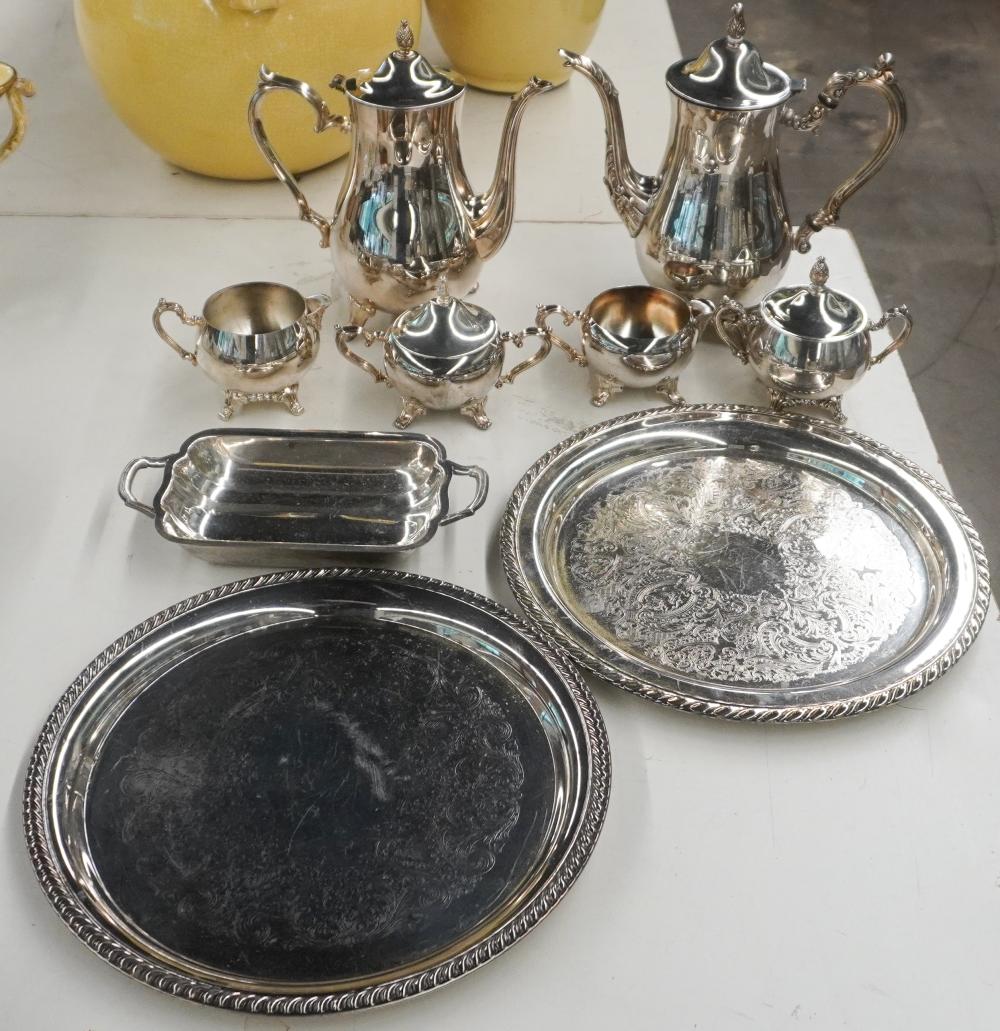 NINE SILVERPLATE TABLE ARTICLESNine