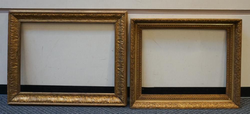 TWO GILT PAINTED WOOD FRAMES LARGER  2e79d3