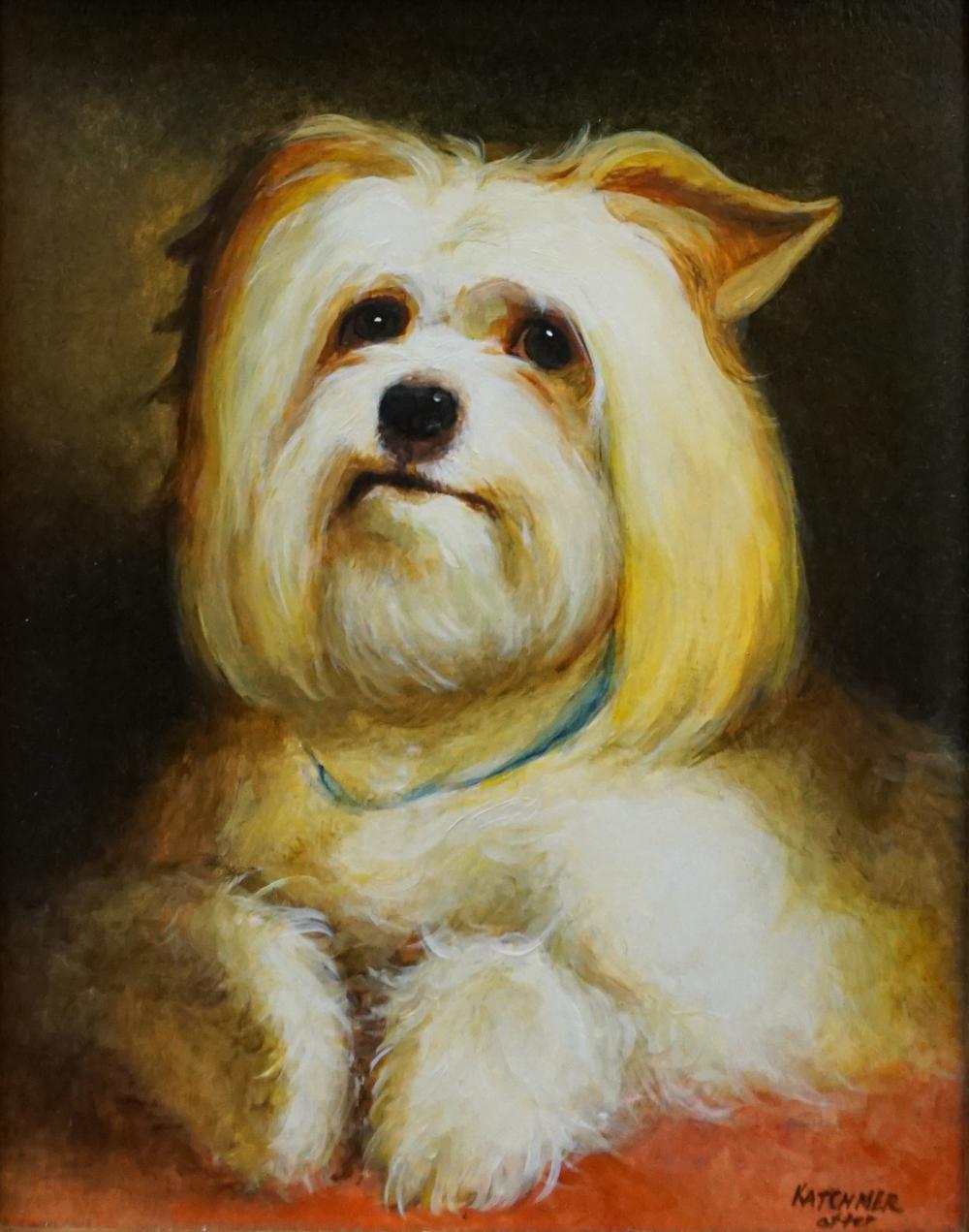 KACHMER, PORTRAIT OF A DOG, OIL