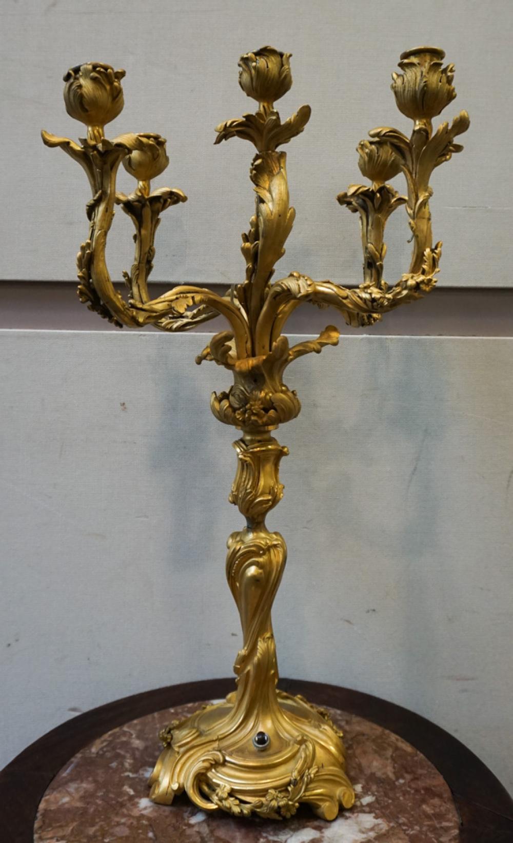 CONTINENTAL BRASS FIVE LIGHT CANDELABRUM  2e79f7