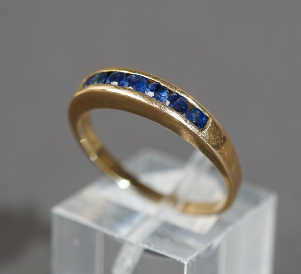 14-KARAT YELLOW-GOLD AND BLUE SAPPHIRE