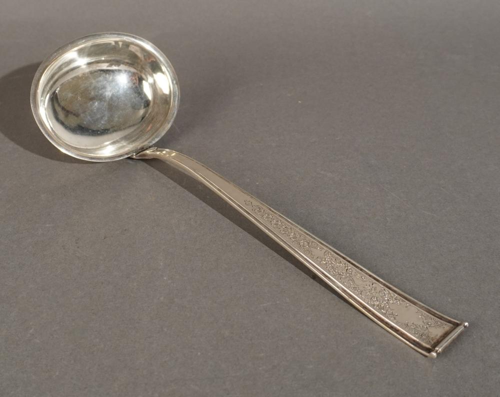 PERSIAN CHASED 84-SILVER SOUP LADLE,