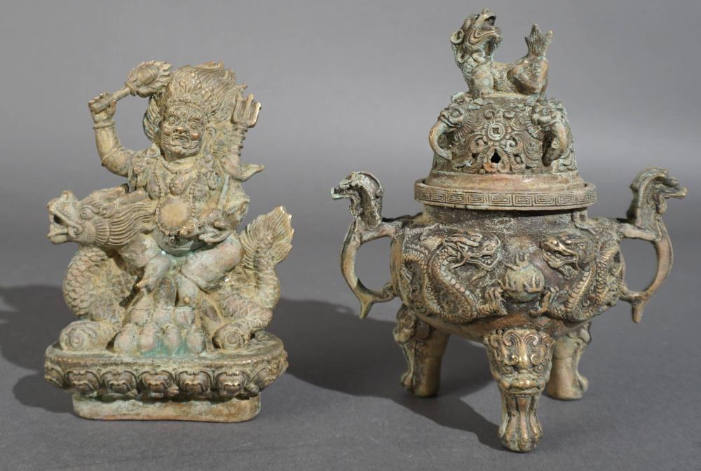 EAST ASIAN PATINATED METAL FIGURES