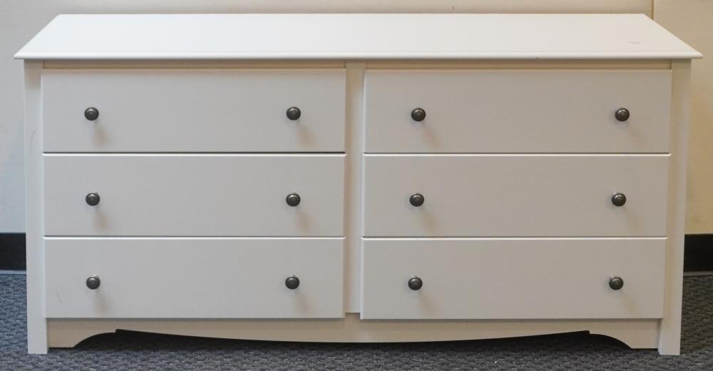 WHITE PAINTED FRUITWOOD DRESSER,