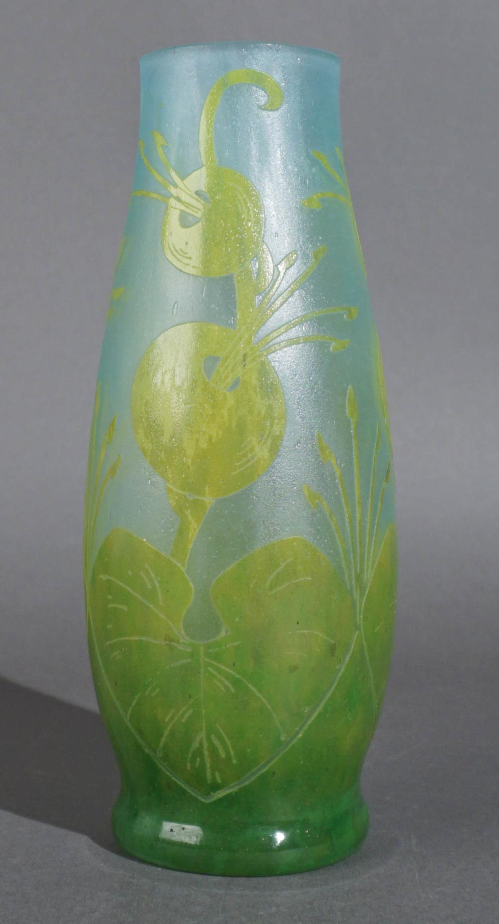 GALLé TYPE GREEN-BLUE CAMEO GLASS