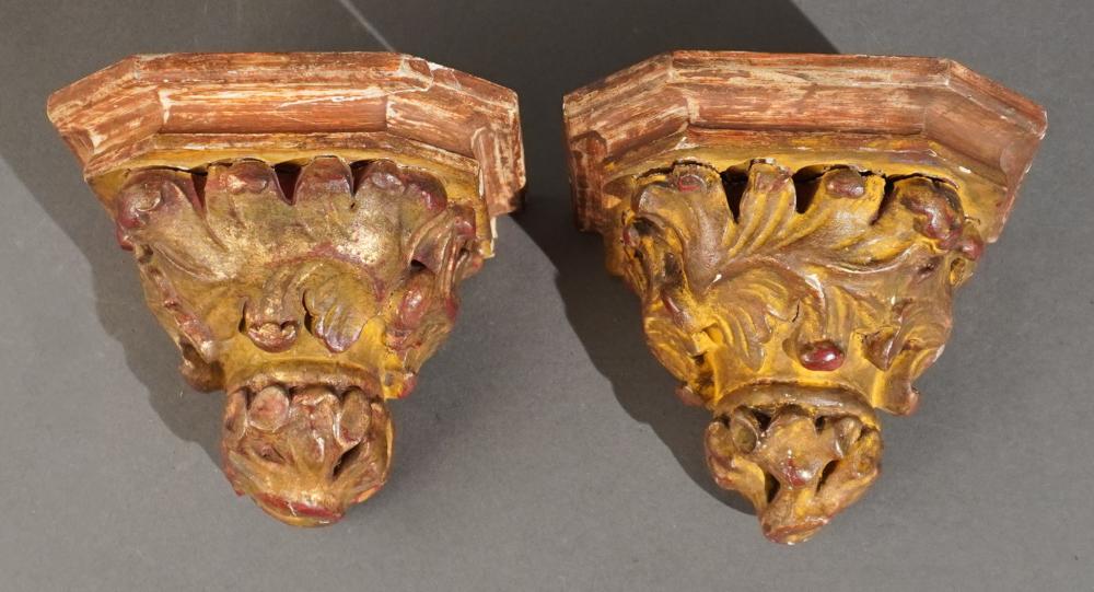 PAIR CONTINENTAL GILT PAINTED 2e7cb0