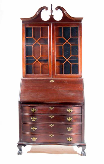Chippendale style mahogany secretary 4a614