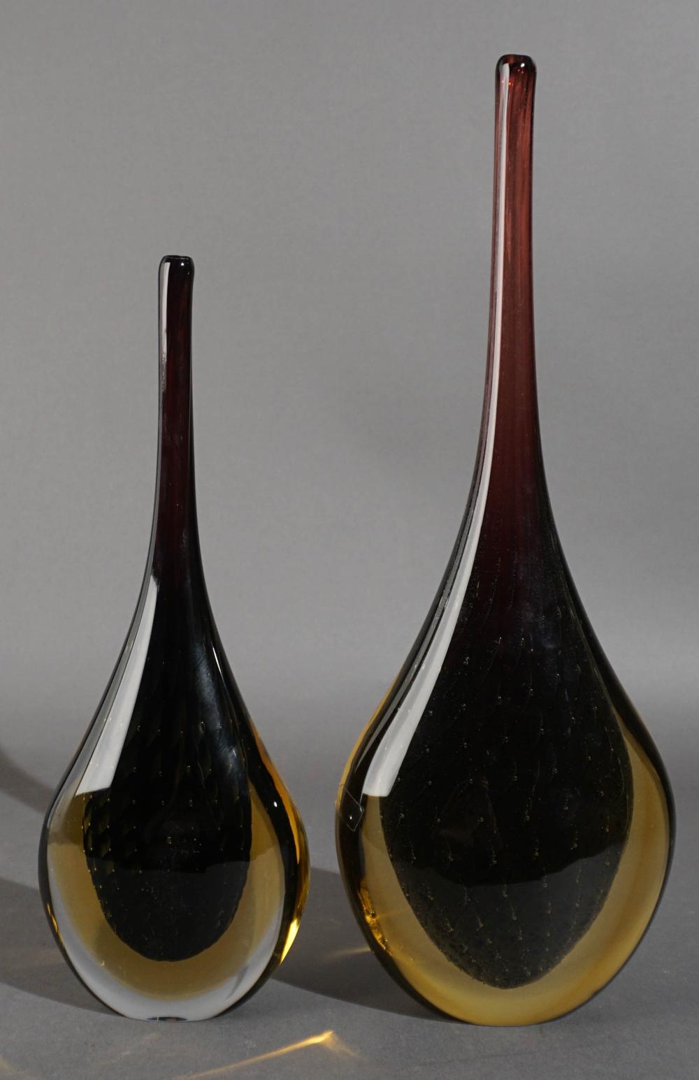 TWO OGGETI MURANO GLASS VASES  2e7cd7