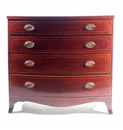 Federal mahogany bow front chest