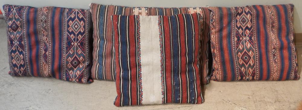 FOUR KILIM UPHOLSTERED PILLOWSFour