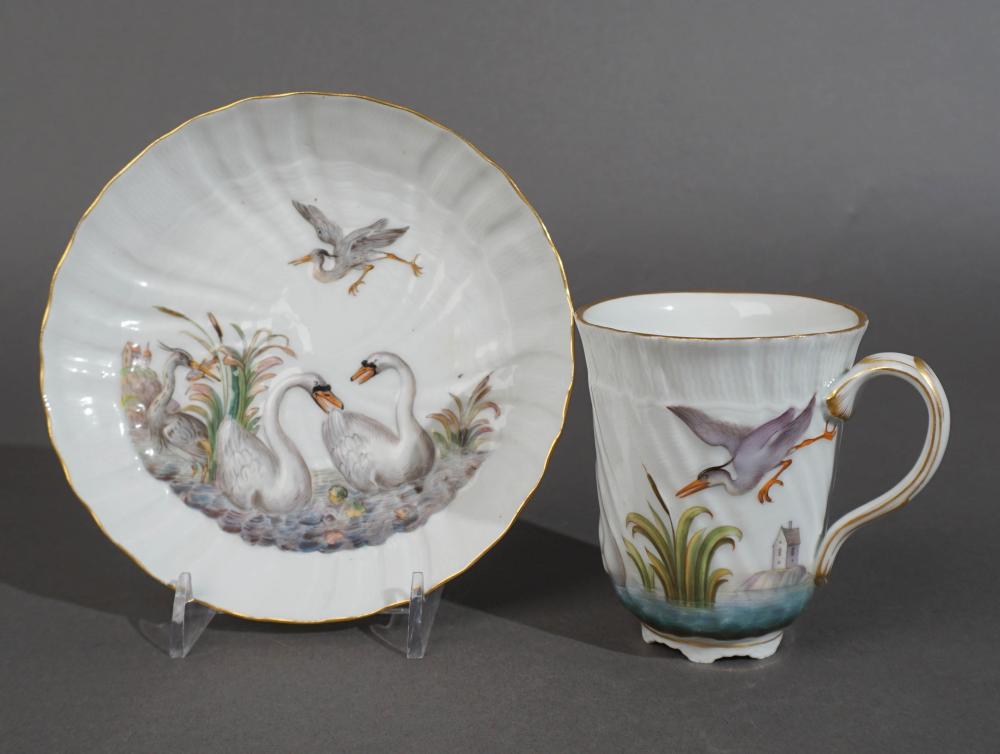 MEISSEN SWAN AND HERON DECORATED 2e7dc7