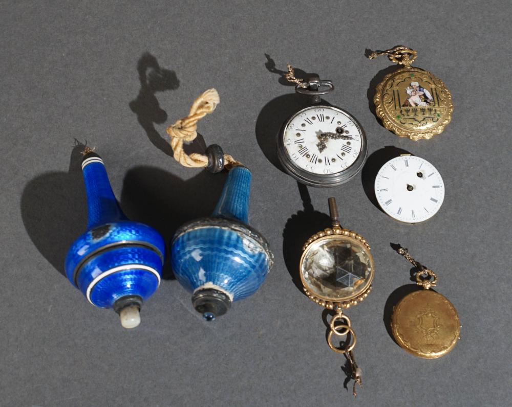 GROUP OF WATCH CASES, WORKS, AND