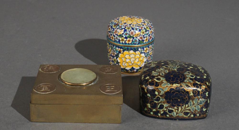 THREE BOXES: CHINESE CLOISONNé