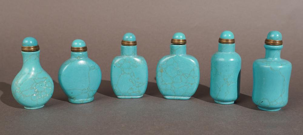 SIX ASSORTED CHINESE TURQUOISE 2e7e12