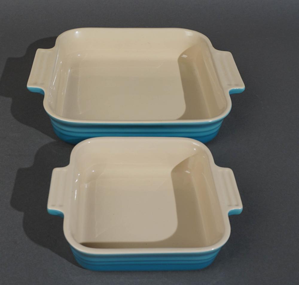 TWO LE CREUSET ENAMELED CASSEROLESTwo