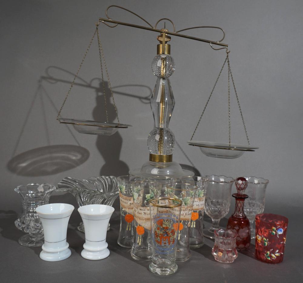 COLLECTION OF PREDOMINANTLY GLASS