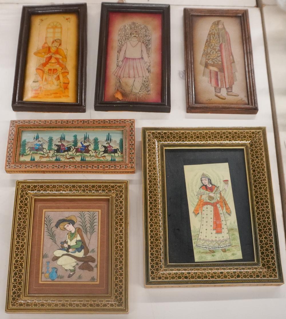 GROUP OF MIDDLE EASTERN FRAMED WORKS