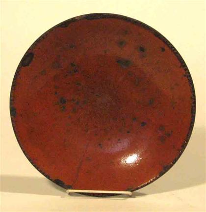 Redware plate pennsylvania  4a645