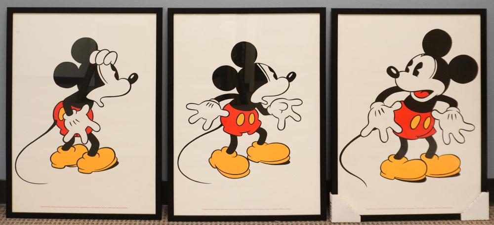 THREE DISNEY SILKSCREEN PRINTS OF MICKEY