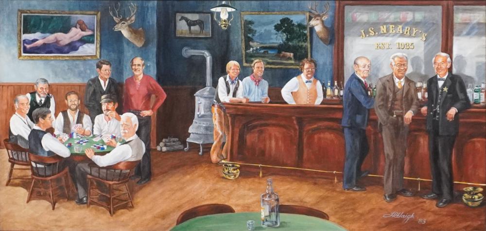 H. HAIGH, TAVERN INTERIOR WITH