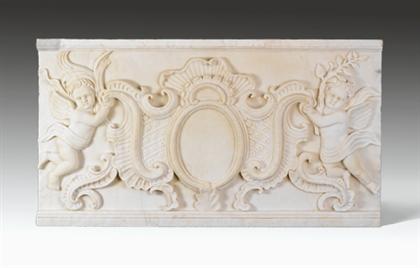 Continental carved marble plaque