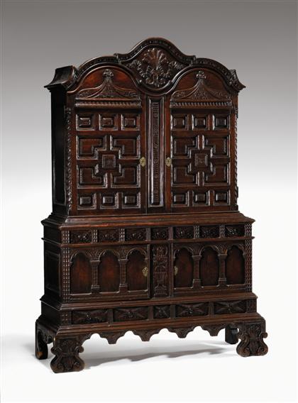 Colonial carved fruitwood cabinet 4a65f