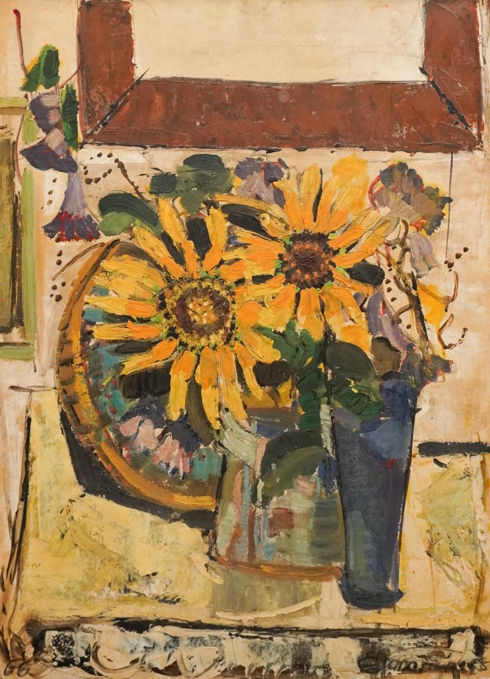 20TH CENTURY SCHOOL, SUNFLOWERS,