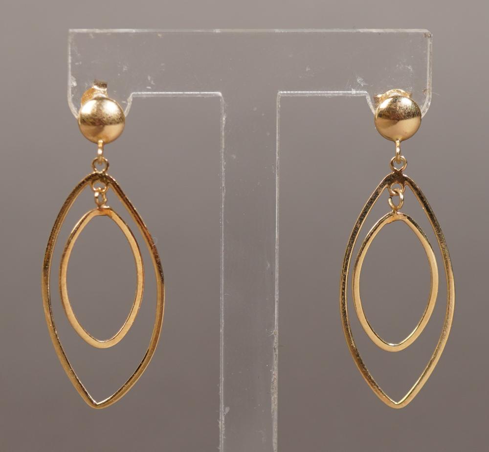 PAIR 14 KARAT YELLOW GOLD DOUBLE 2e7fe8