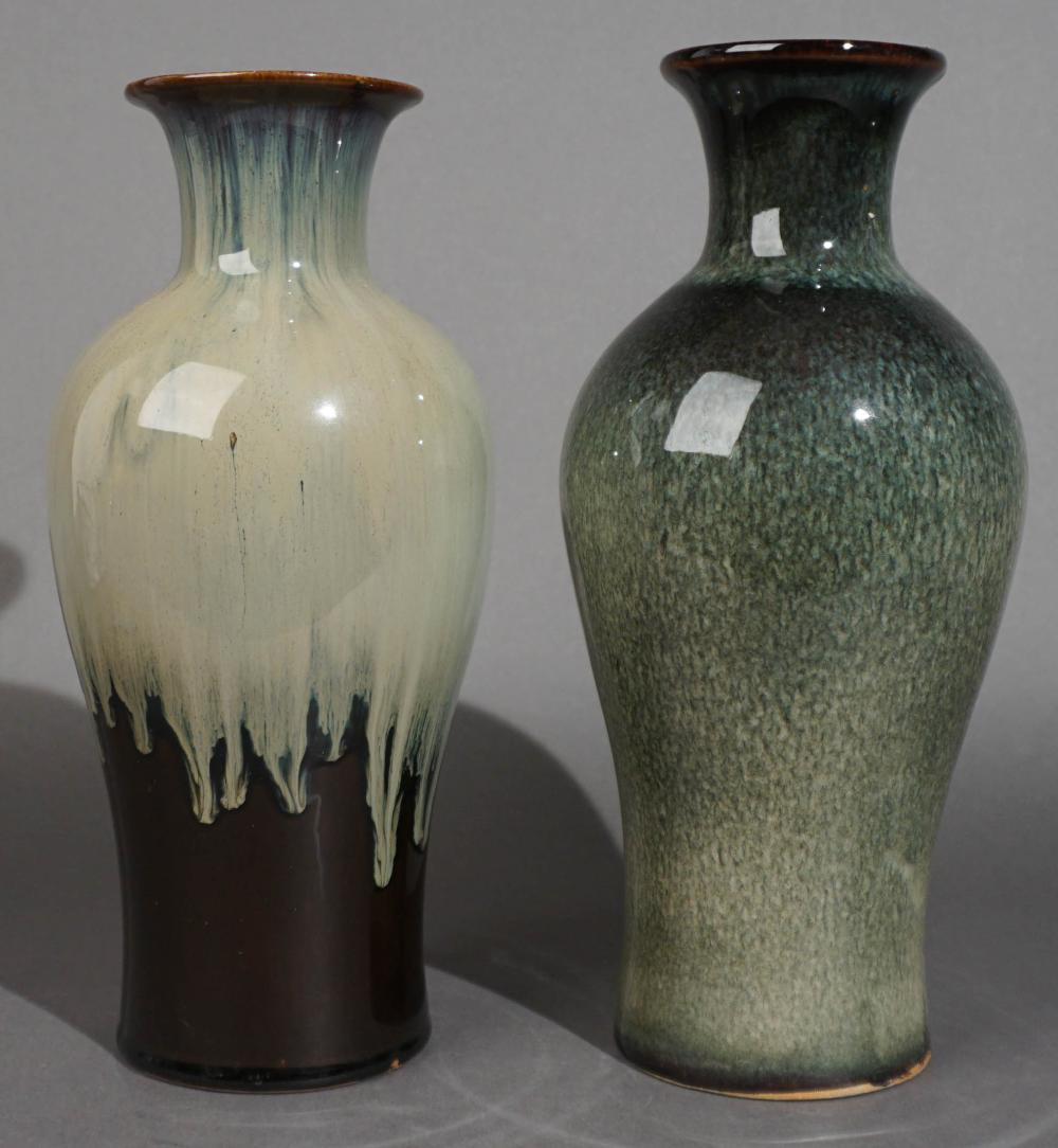 TWO CHINESE NEUTRAL GLAZED CERAMIC