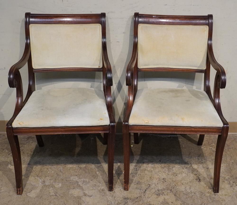 PAIR OF CLASSICAL STYLE STYLE MAHOGANY