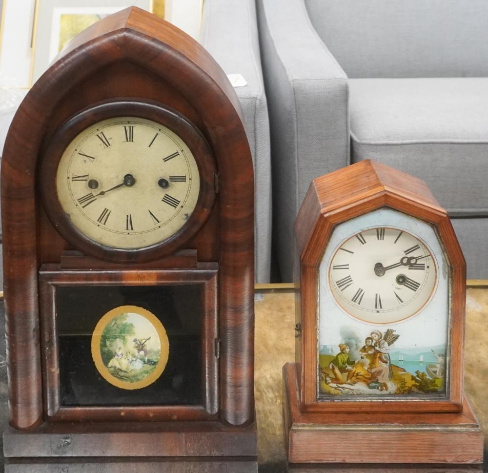 TWO VICTORIAN MANTLE CLOCKS, H