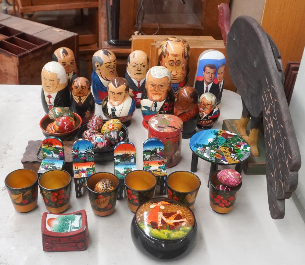 COLLECTION OF RUSSIAN NESTING DOLLS