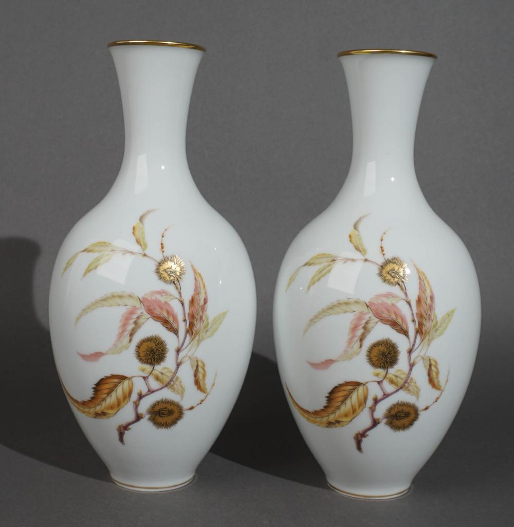 PAIR HEINRICH CO PORCELAIN VASES  2e8129