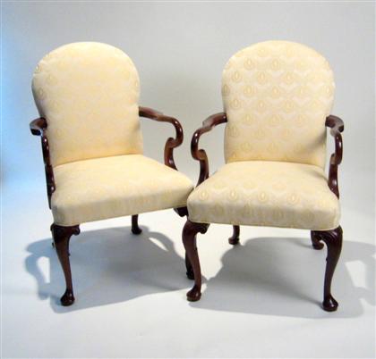 Pair of George II style upholstered 4a68b