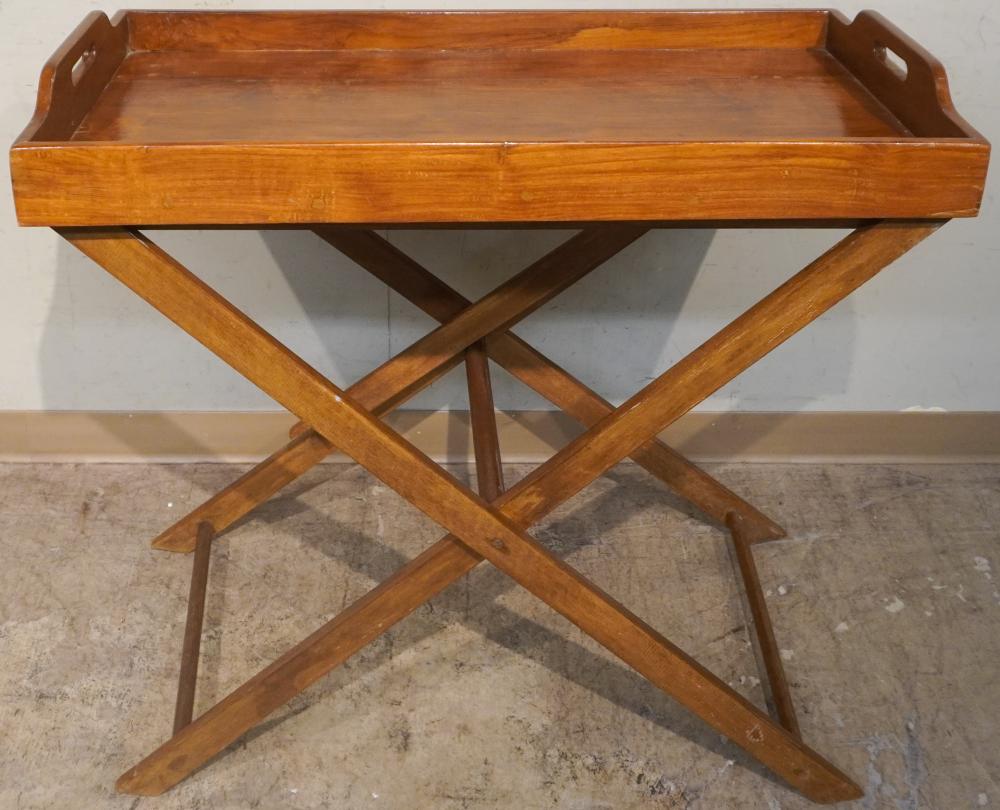 MAHOGANY GALLERIED BUTLER'S TRAY