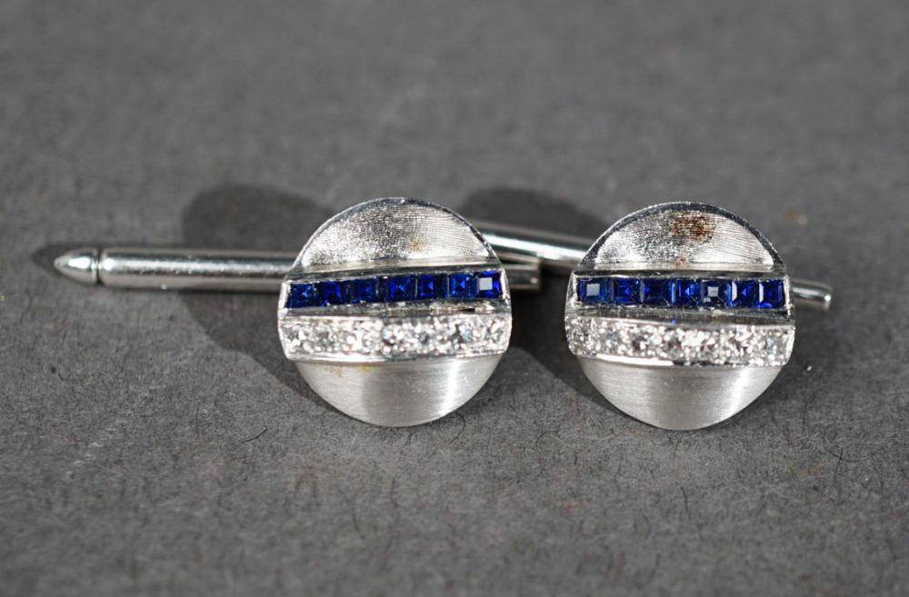 PAIR OF 14 KARAT WHITE GOLD BLUE 2e81eb