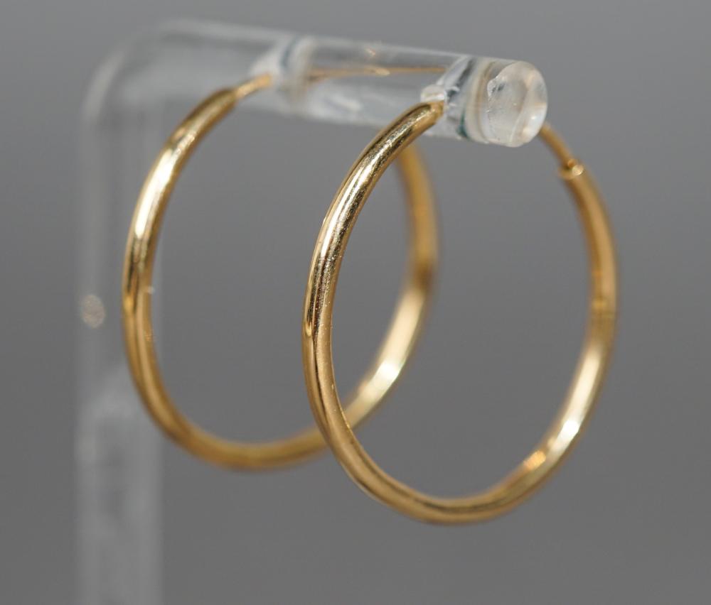 PAIR 14 KARAT YELLOW GOLD HOOP 2e81fe