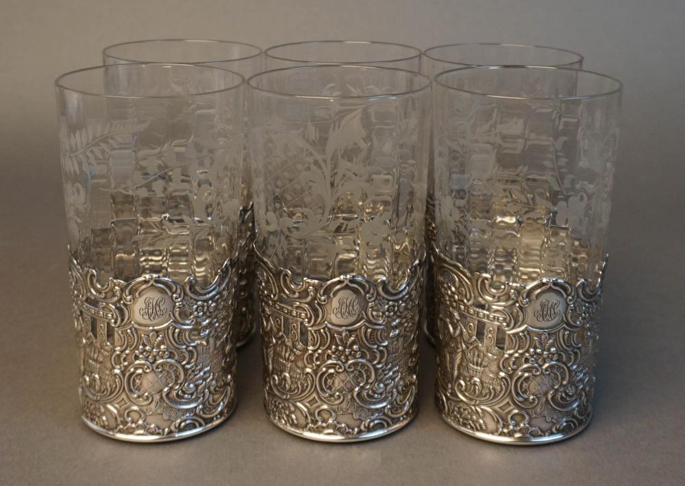 SET OF SIX ETCHED GLASSES WITH 2e822c
