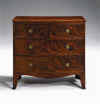 George III mahogany bow front chest 4a6a0