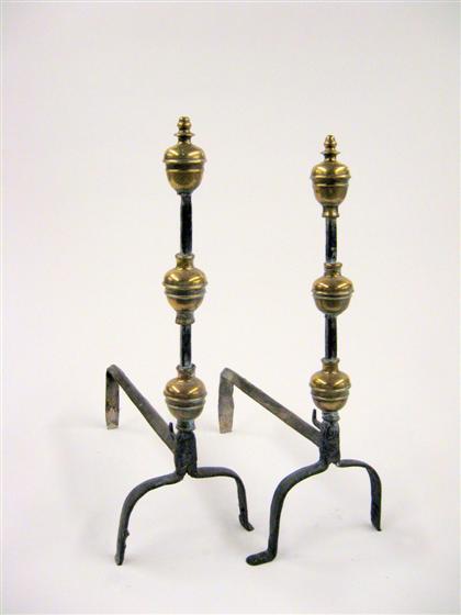 Pair of English iron and brass 4a6a3