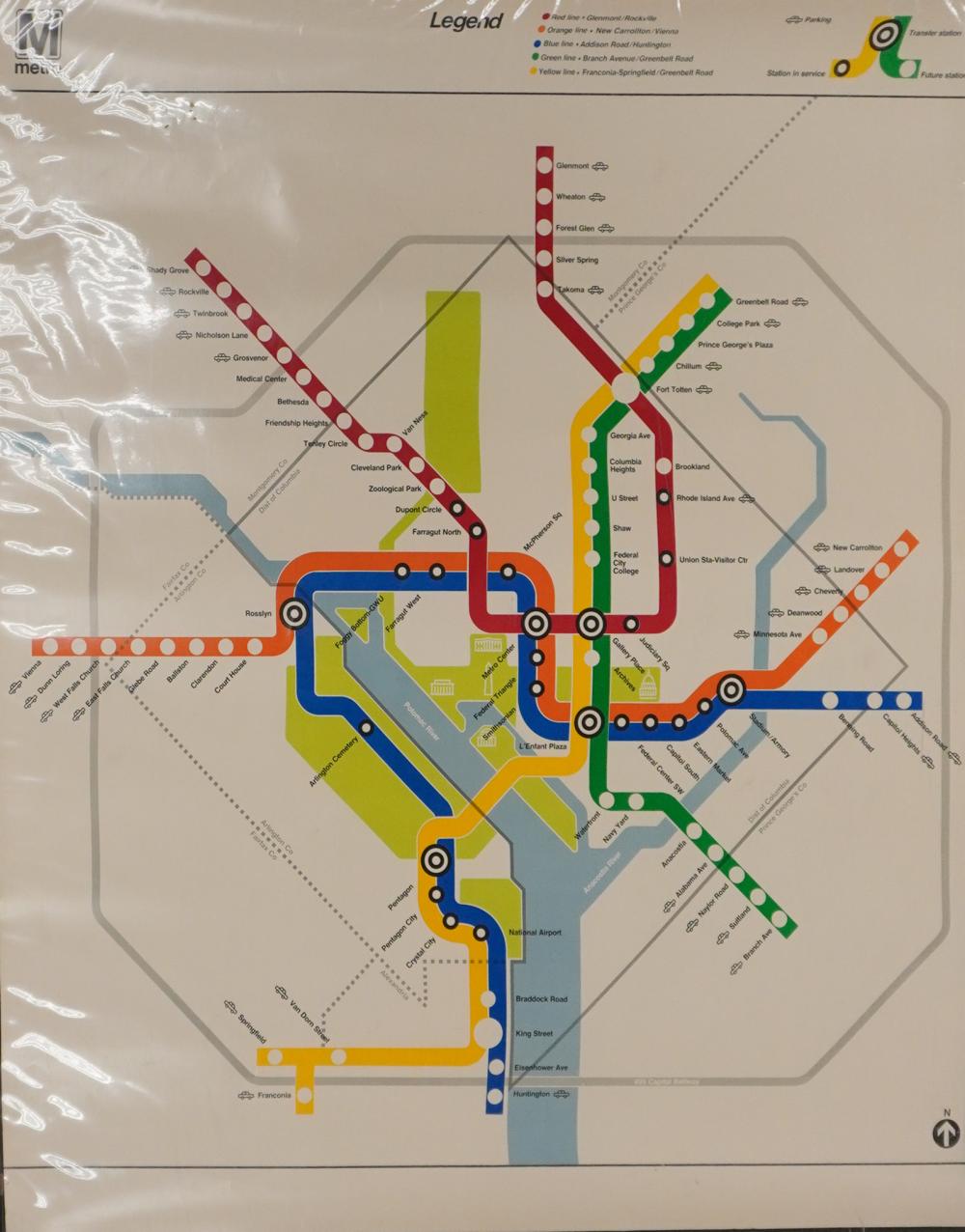 TWO COLOR POSTERS OF THE DC METRO  2e82be
