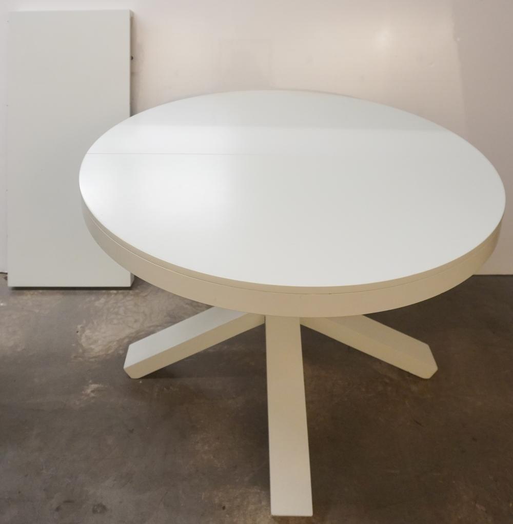 CONTEMPORARY WHITE ENAMEL ROUND 2e82ca