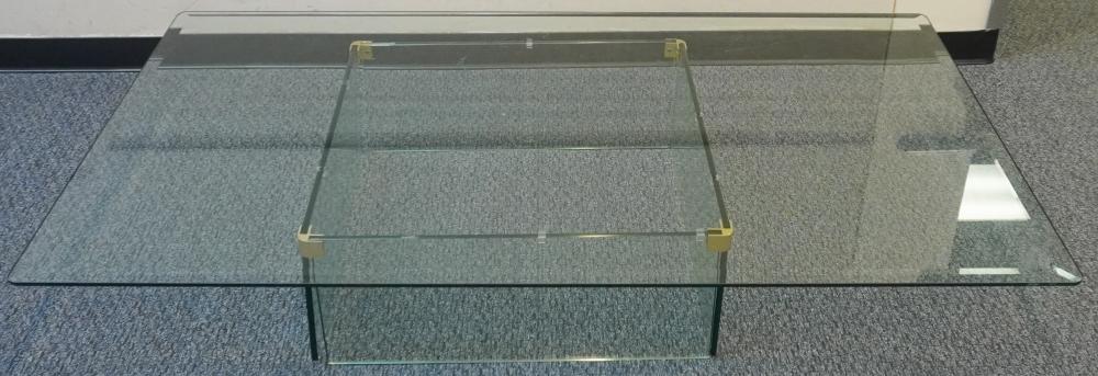 MODERN GLASS TOP DINING TABLE,