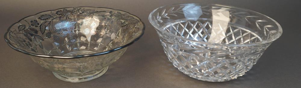 WATERFORD CUT CRYSTAL BOWL AND STERLING