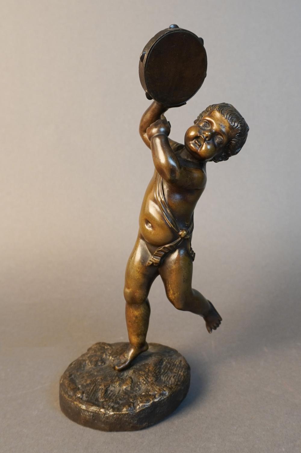 CONTINENTAL PATINATED BRONZE FIGURE