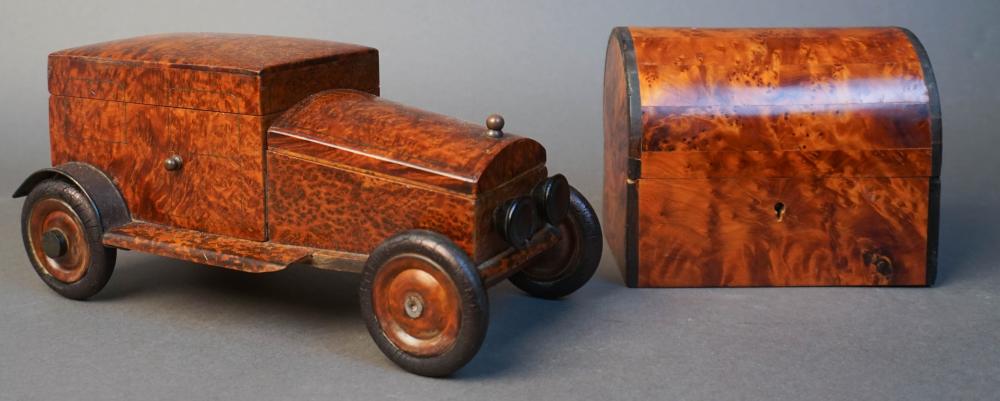 BURLWOOD MODEL CAR AND TABLE BOX,
