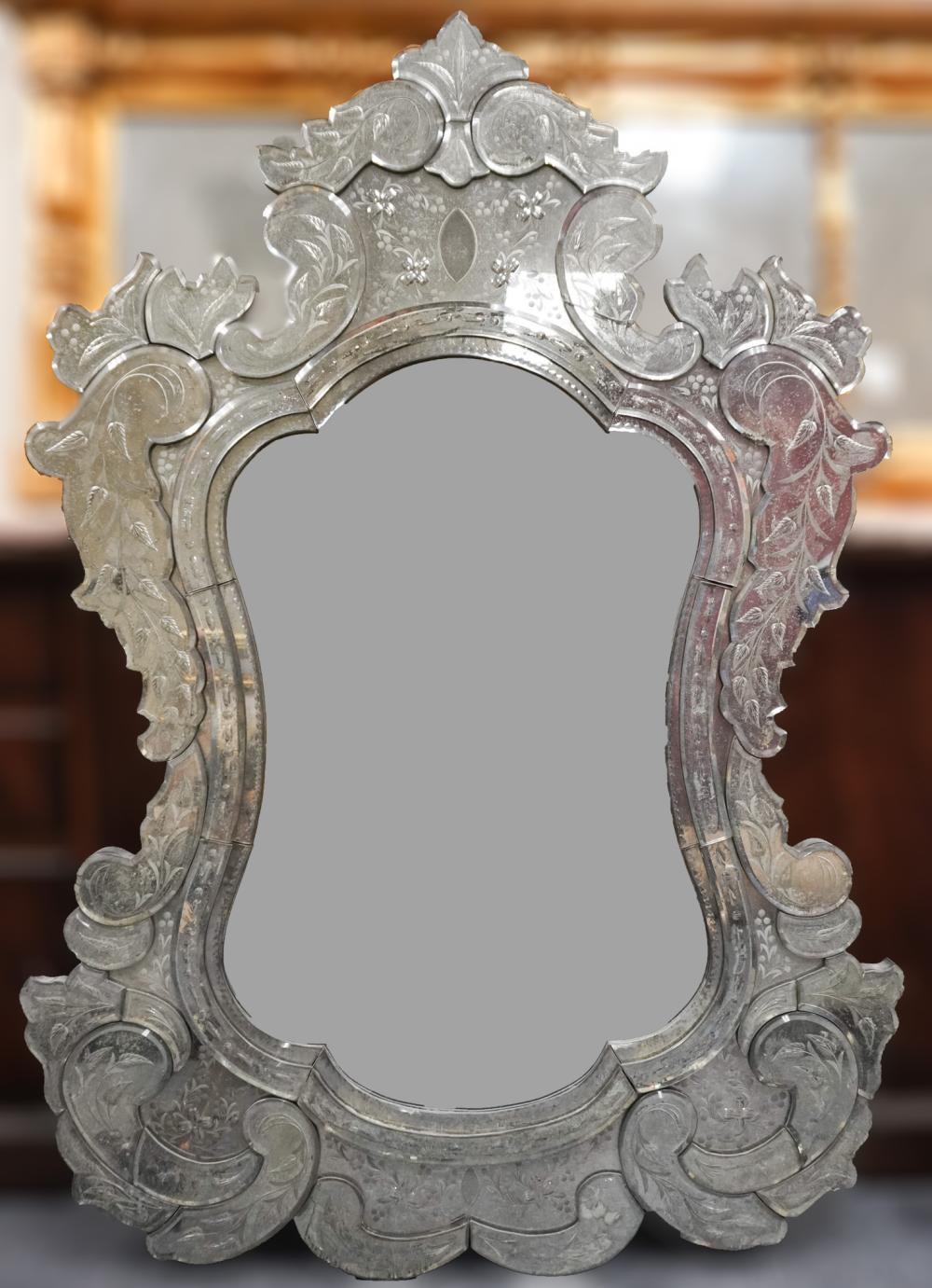 VENETIAN ETCHED GLASS FRAME MIRROR 2e8492