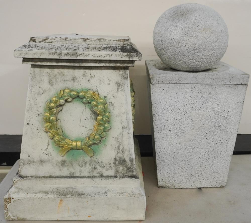 PLASTER NEOCLASSICAL PEDESTAL AND