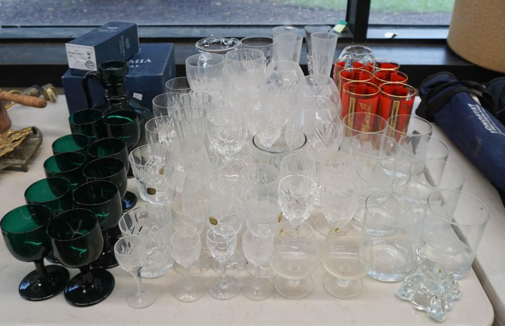 COLLECTION OF GLASS STEMWARE AND