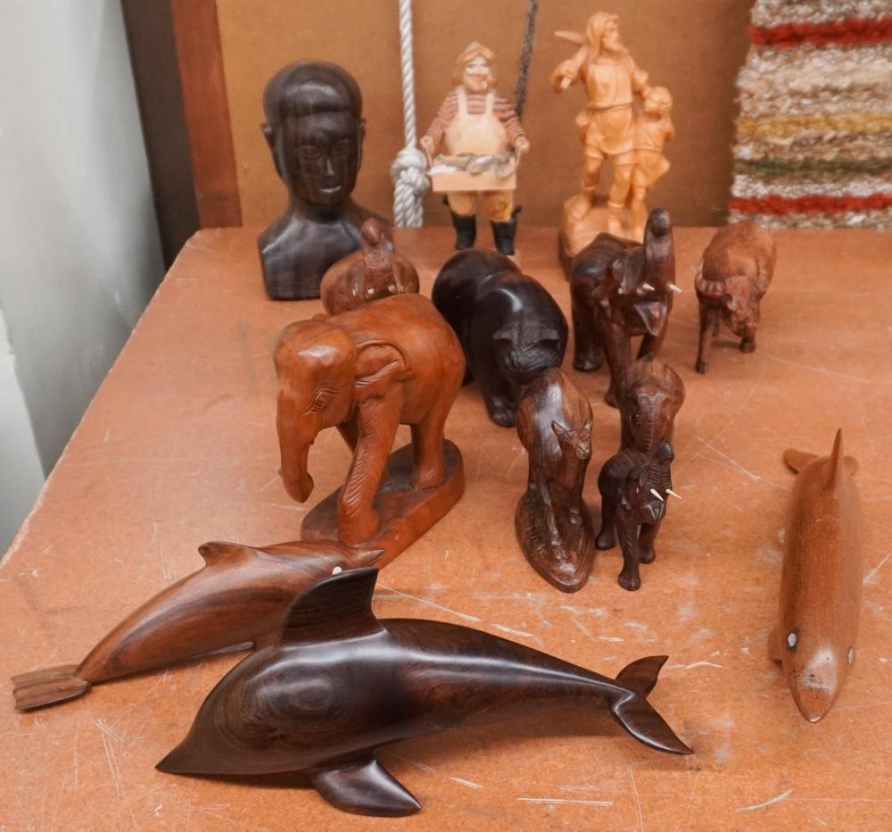 COLLECTION OF CARVED WOOD FIGURESCollection